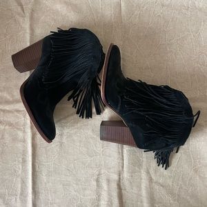 Sam Edelman Fringe Ankle Boots